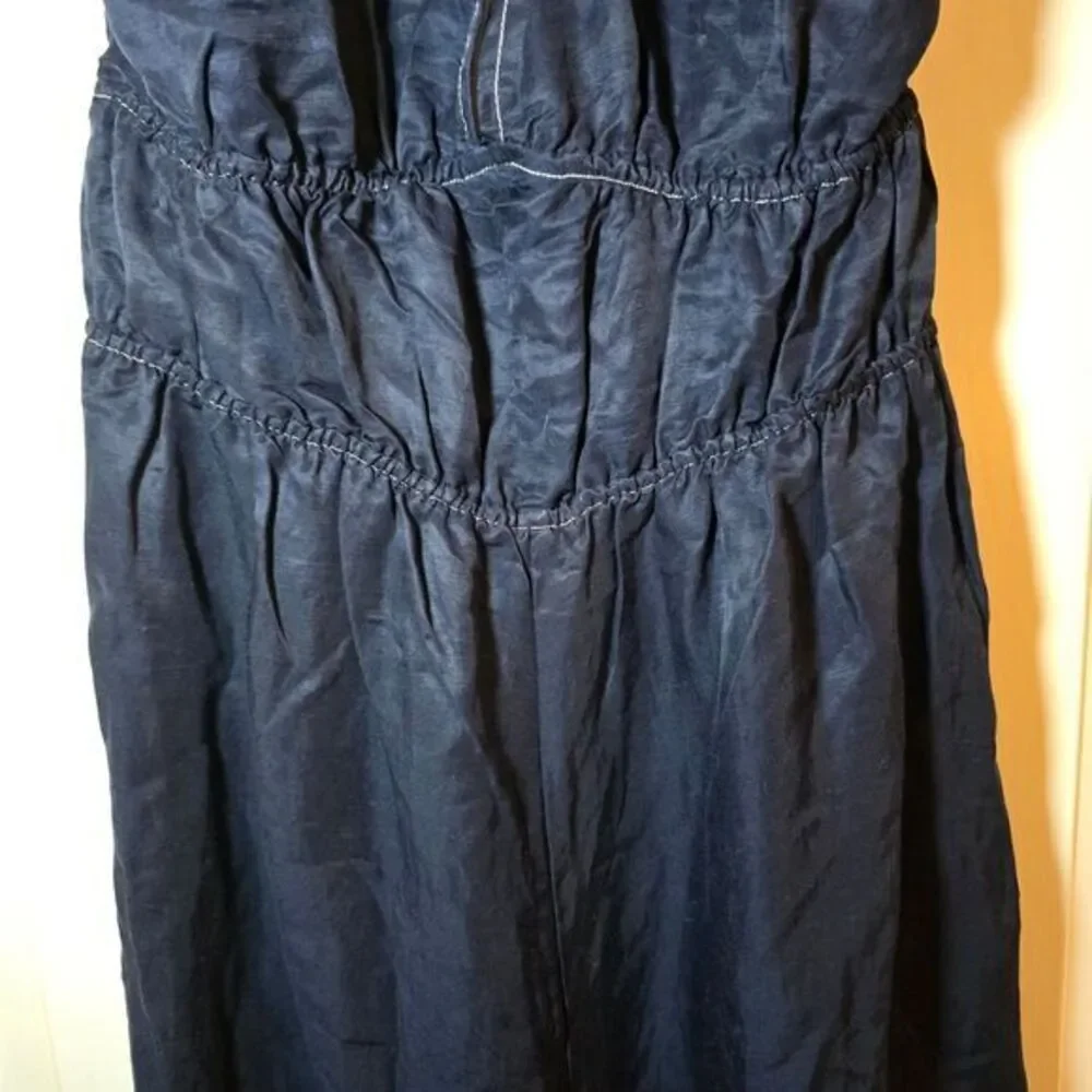 NWT Free People Sancia Navy Blue Halter‎ Wide Leg Jumpsuit Size Small - Picture 5 of 11